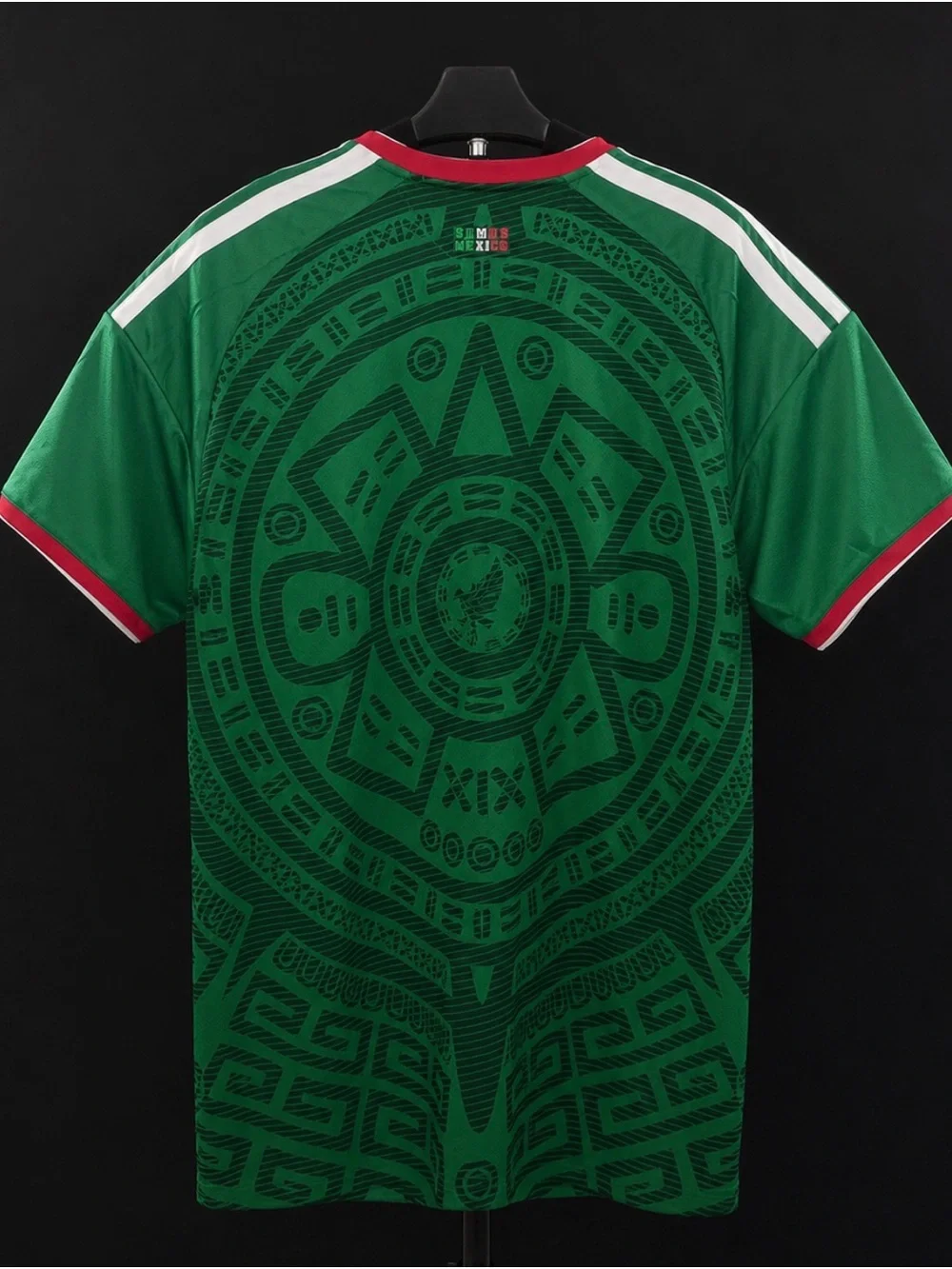 adidas Green Mexico National Team Football Jersey with Red Trim
